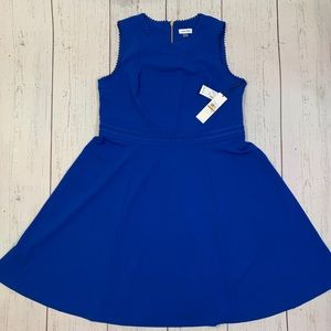 NWT Calvin Klein DressBarn Size 16W Blue Dress